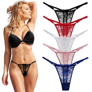 Ensemble de sous-vêtements sportifs 2 pièces pour femmes, personnalisé, écologique, couleur unie, style sexy, culottes string, 100 % fibre de bambou, vente en gros - Product Image 3