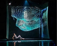 Pantalla de Malla Holográfica Invisible de Alta Transparencia para Espectáculos en Vivo, Conciertos y Teatro