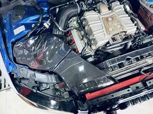 Penjualan terlaris 2009-2013 suku cadang mesin mobil cocok untuk Audi S5 B8 sistem asupan udara dingin serat karbon kering - Product Image 5
