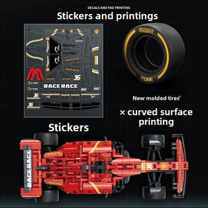 Xe lắp ráp mô hình điều khiển từ xa 1:10 <span class=keywords><strong>Red</strong></span> F1 English Box + Pin Lithium, 4 kênh điều khiển, hỗ trợ ứng dụng điện thoại - Product Image 3