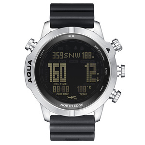 <span class=keywords><strong>Montre</strong></span> de Plongée Professionnelle pour <span class=keywords><strong>Homme</strong></span> en Silicone NORTH EDGE AQUA Plongée Sous-Marine NDL 50M avec <span class=keywords><strong>Altimètre</strong></span> Baromètre et Boussole - Product Image 6