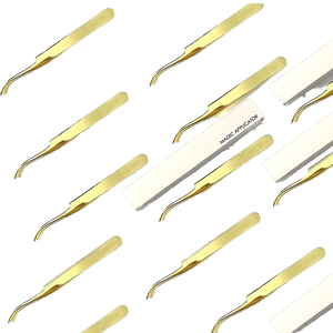 Pince à épiler multifonctionnelle en acier inoxydable durable pour extensions de cils avec design pointu - Product Image 4