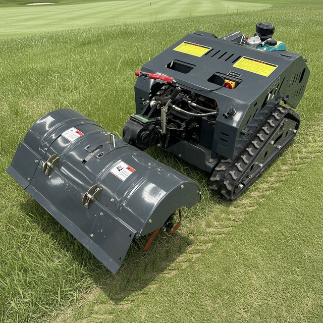 Multi Function Diesel Powered Remote Control Crawler Lawn Mower Tiller Ditching Attachments 400m Range for Farm Engine Bearing