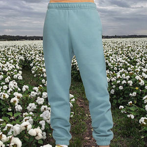 Pantalons de survêtement unisexes en gros, 100% coton, poids lourd, 320 g/m², vintage, mi-éco-responsables, vêtements de sport, jambe droite, fermeture à cordon - Product Image 3