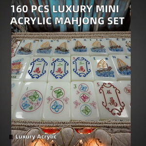 Juego de Mahjong Acrílico de 160 Piezas, Estilo Americano, Plegable, para 4 Jugadores - Product Image 2