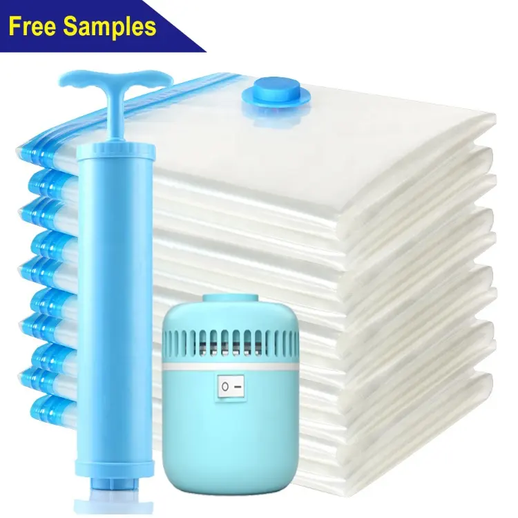 Household Plastic Jumbo Large Cube Flat Travel Clothes Seal Compressive Space Saver Storage Vaccum Bags
