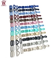 Boucle à dégagement latéral en plastique personnalisée, crochet en plastique, anneau en D, boucle coulissante robuste pour collier d'animal, sac à dos, sangle de bagage, quincaillerie