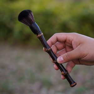 Bamboo Tea Brush Set Handcrafted Purple Bamboo Root Tea Ceremony Accessories Handheld Tea Tools Zhejiang Origin - Product Image 3