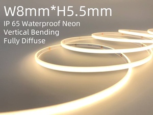 Bande néon LED flexible <span class=keywords><strong>8</strong></span>*5.5mm 24V IP65 1800K-6000K Blanc, entièrement diffuse, à découpe libre, pour éclairage d'armoires, extérieur, modulable - Product Image 1