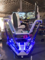 Simulador de Carreras Metálico de Seis Ejes y 3 Pantallas para Interiores, Máquina de Juegos de Entretenimiento para Aeropuertos