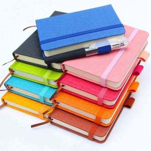 Wholesale Creative Silk Screen Printed Hardcover A7 Mini Portable Pocket Linen Notebook for <b>School</b> Students Business Promotions - Product Image 1