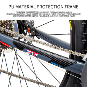 Autocollant de chaîne de vélo de <span class=keywords><strong>vtt</strong></span> en PU, accessoires de <span class=keywords><strong>protection</strong></span> de <span class=keywords><strong>cadre</strong></span>, autocollants de vélo - Product Image 3