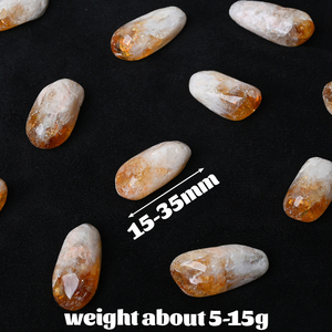 Pierre de guérison en cristal naturel poli en gros, pointe de citrine du Brésil roulée - Product Image 2