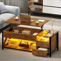 Ensemble de table de bar à café élévatrice minimaliste moderne Table de salon en bois Mesa de Centro Table de salon Basse pour salon meubles de maison