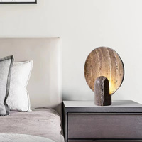 Nouveau design de lampe de table décorative moderne en résine naturelle lampe de chevet LED portable pour hôtel bureau à domicile