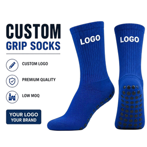 Custom Embroidered Football Grip <b>Socks</b> Non-Slip Sports <b>Socks</b> for Adults Children Professional Soccer <b>Socks</b> - Product Image 1
