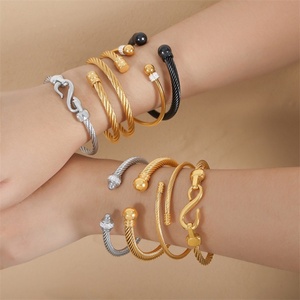 Custom Personalized Jewelry <b>Bracelet</b> Simple Fashion Women Stainless Steel Adjustable <b>Bangle</b> <b>Bracelet</b> - Product Image 3