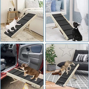 Rampa de madera para perros, escalera plegable y ajustable para interiores, escaleras para mascotas pequeñas, medianas y grandes, antideslizantes y resistentes. - Product Image 2