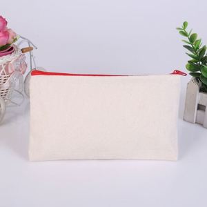 Pochette cosmétique en toile zippée, plusieurs tailles - Sac de rangement en coton vierge, impression de logo personnalisé pour commande promotionnelle en gros - Product Image 6