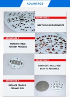 Papan sirkuit cetak pcb dasar aluminium kustom pabrik untuk lampu bohlam Led