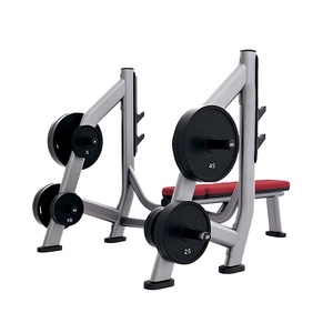 Banc de <span class=keywords><strong>musculation</strong></span> professionnel de luxe avec station de presse plate, pour l'entraînement des pectoraux et des épaules, et <span class=keywords><strong>rangement</strong></span> pour haltères et plaques de <span class=keywords><strong>poids</strong></span> - Product Image 5