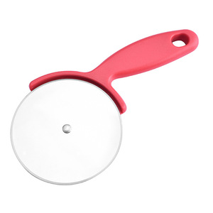 Stainless Steel Pizza Cutter Red Single Wheel 9.5 In Length For Baking And Pizza Cutting Tools - Product Image 4