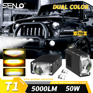 Phare antibrouillard LED pour moto 2026 T1 Plus, ultra-mince, format compact, multicolores, type clignotant, compatible <span class=keywords><strong>General</strong></span> <span class=keywords><strong>Motors</strong></span>, 50W - Product Image 1