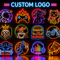 Enseigne verticale en acrylique LED néon flexible 3D étanche IP65 personnalisable avec alimentation DC/AC et télécommande pour affichage commercial
