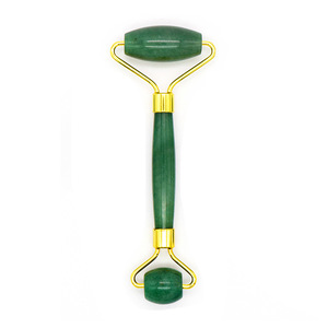 Outil de massage Gua Sha personnalisé avec logo, rouleau facial en pierre, ensemble de masseur facial Guasha, rouleau en pierre de jade naturelle - Product Image 5