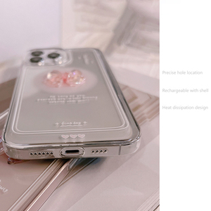 เคสโทรศัพท์โปร่งใสสำหรับ <span class=keywords><strong>iPhone</strong></span> 14 <span class=keywords><strong>13</strong></span> 12 <span class=keywords><strong>PRO</strong></span> <span class=keywords><strong>MAX</strong></span> 14 <span class=keywords><strong>13</strong></span> 12 PLUS เคส TPU แบบนิ่มตกแต่งโบว์คริสตัล - Product Image 6