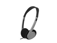 Headphone On-Ear Berkabel 3.5mm Custom Logo Basic Dynamic, Suara Jernih, Ringan, Kontrol Volume, Plastik, untuk Olahraga dan Perjalanan, 1.2m