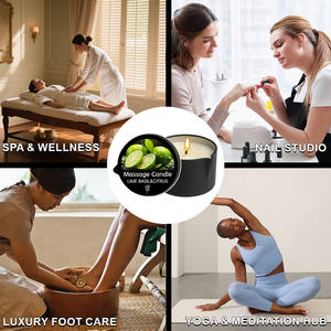 Aceite de Masaje con Fragancia de Diseño Nuevo, Alivio Relajante, Aceites Esenciales de 2 oz, Vela de Aceite de Masaje con Tapa para el Cuidado de la Piel - Product Image 5