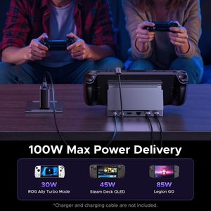 Station d'accueil UGREEN <span class=keywords><strong>Steam</strong></span> <span class=keywords><strong>Deck</strong></span>/ROG Ally 6-en-1 pour 2.1 4K120Hz 100W PD USB-A/USB-C 3.0 Gigabit Ethernet MacBook - Product Image 5