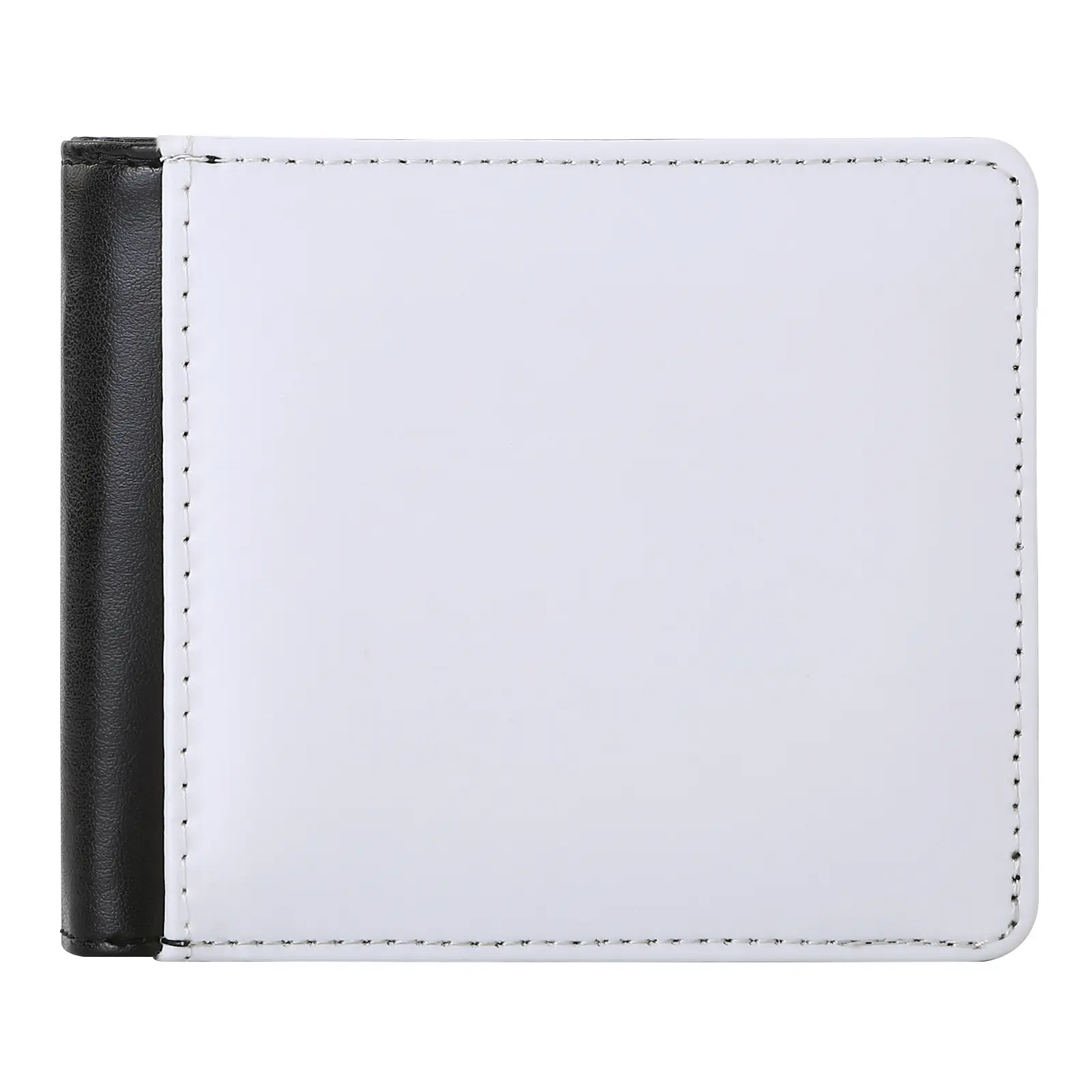 Benutzer definierte hochwertige einseitige weiße PU-Leder leere Sublimation Herren Brieftasche