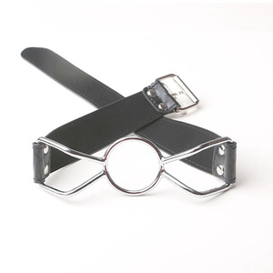 Juguetes sexuales de cuero para parejas, anillo de mordaza para flirteo, boca abierta con anillo redondo, Bondage sexual BDSM, juguete erótico para adultos - Product Image 4