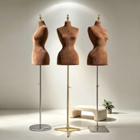 Mannequin de Couture Femme BBL Demi-Corps pour Robes, Taille Grande Hanches, Poitrine Généreuse, Torse Féminin Courbé avec Support Doré