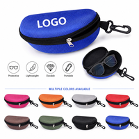 Étui à lunettes personnalisé en EVA, étui rigide pour lunettes, fermeture éclair, étui de protection pour lunettes, étui de voyage portable avec clip mousqueton