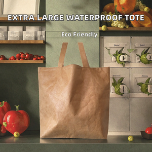 Custom Extra <b>Large</b> Waterproof Paper Tote <b>Bag</b> Dupont Paper Shopping Carry <b>Bag</b> Grocery <b>Gift</b> Use - Product Image 2
