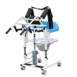 Hydraulic <strong>Patient</strong> <strong>Transfer</strong> Lift Chair with Commode Shower for Elderly Blue Hydraulic <strong>Transfer</strong> Chair with Back Holder - Product Image 6