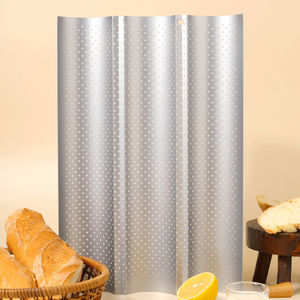 Stampo per Pane Francese in Acciaio al Carbonio Durevole, Teglia da Forno Perforata con Rivestimento Antiaderente per Baguette Fatte in Casa - Product Image 1