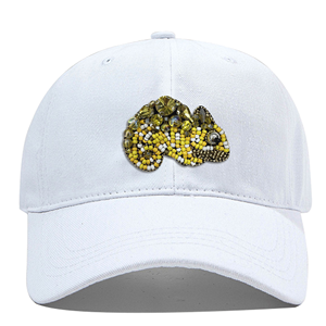 <span class=keywords><strong>Gorra</strong></span> de Béisbol Jacquard Elástica Ajustada Camaleón Personalizada Ligera con Aspecto Delgado Estilo Urbano Blanca Otoño Bordada - Product Image 3