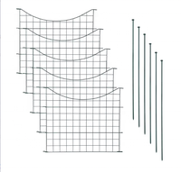 Aucune bordure de panneau de fil métallique antirouille de barrière décorative de jardin de fouille pour des piquets de sol de lapins de chien