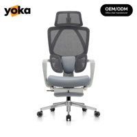 Chaise de bureau ergonomique en maille avec repose-pieds, confort inclinable pour le bureau à domicile et l'espace de travail exécutif, fabrication directe OEM/ODM