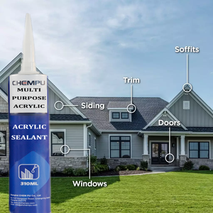 Scellant <span class=keywords><strong>acrylique</strong></span> à faible teneur en COV, séchage rapide en 30 minutes, peignable, pour joints de portes, fenêtres, murs, carreaux et béton - Product Image 4