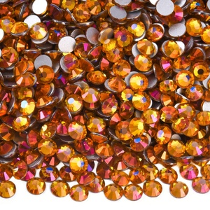 Strass en verre OLeeya personnalisés en usine, couleurs claires, à fixation à froid, cristaux non thermocollants, en vrac, à dos plat, pour justaucorps - Product Image 4