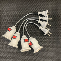 Led Socket E14 to E27 Plastic IP20 Lamp Holder Adapter with Mount Lighting Accessories