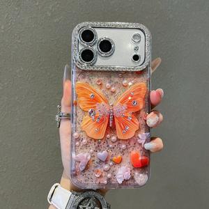 Meilleur étui mobile en TPU étanche aux chocs de luxe en diamant papillon IMD pour 17 Pro - Product Image 6