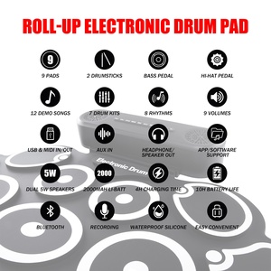 Bộ trống điện tử cầm tay G7, thiết kế gấp gọn, dành cho người mới bắt đầu tập luyện nhạc Jazz. - Product Image 4