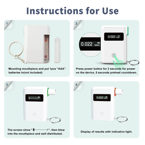 Bafômetro portátil customizável do álcool da respiração do verificador Digitas do álcool com empacotamento feito sob encomenda/logotipo - Product Image 4