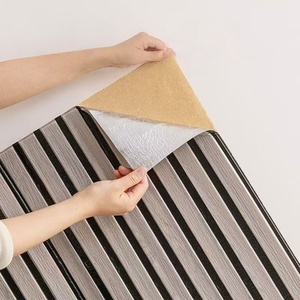 Rollo de papel tapiz de espuma XPE moderno, autoadhesivo, a rayas, geométrico, pegatina de pared, antiestático, impermeable para rejilla de sala de estar - Product Image 5